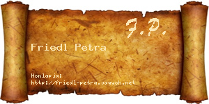 Friedl Petra névjegykártya